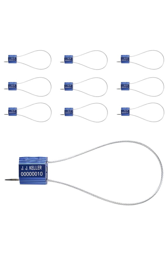 Steel Security Cable Seals Pull Tight with Aluminum Lock Body, ISO 17712 Certified, Pack of 10 PCS