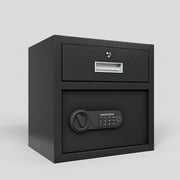 Steel Security Safe and Lock Box with Electronic Keypad Hassle-free installation- Secure Cash, Jewelry, ID Documents, Black, 1.69Cubic Feet