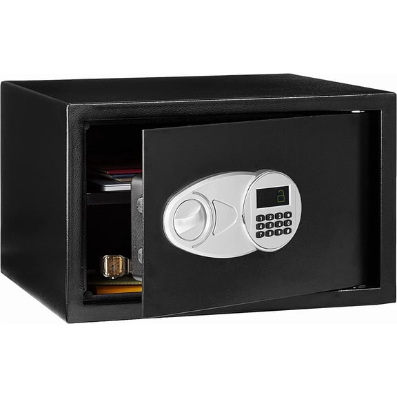 Steel Security Safe with Digital Keypad, 1.2 Cubic Feet, 16.9 x 14.6 x 10.6 Inches Bestseling