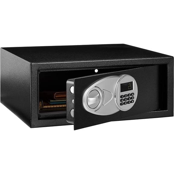 Steel Security Safe with Digital Keypad Electronic Lock Emergency Keys 0.7 Cubic Feet Black Bestseling