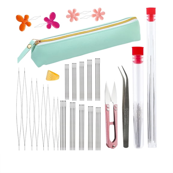 Steel Sewing Needles Kit, Stainless Steel Hand Sewing Needles Set with Small Scissors, Needle Threaders for Hand Sewing and Embroidery Supplies