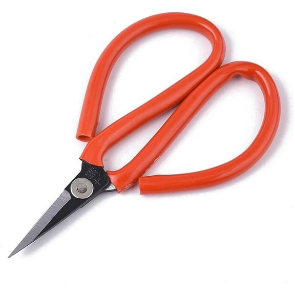 Steel Sewing Scissors Fabric Shears Clipper Scissors 5.62 Inches Steel Scissors with Red Plastic Handle Easy to use Precision s for Fabric Sewing Crafts Succulents and Flowers