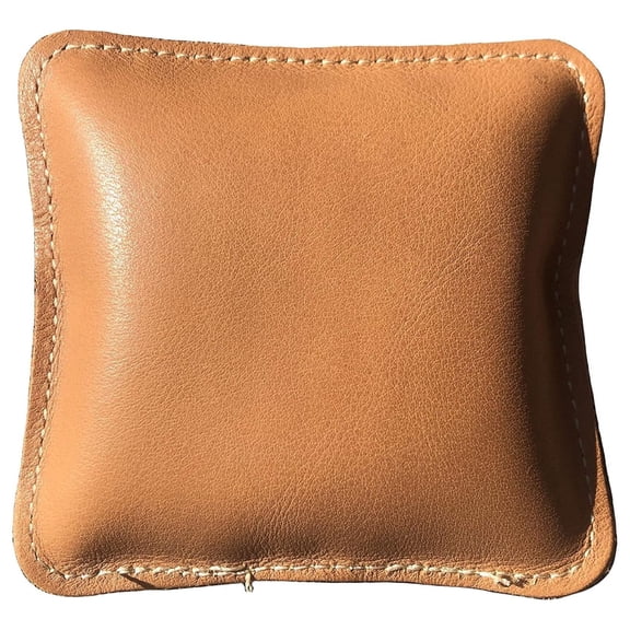 Steel Shot Filled Leather Paperweight - 3.5" Square Map Design - Missouri Made - Weighted Desk Decor - Heavy Duty Leather Base - Unique Office Gift Leather color may vary