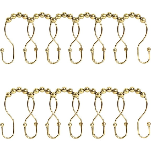 Steel Shower Curtain Rust-Resistan Shower Hooks 12PCS Stainless Curtain Rings Bathroom Products White Shower Curtains 84 Inches Long