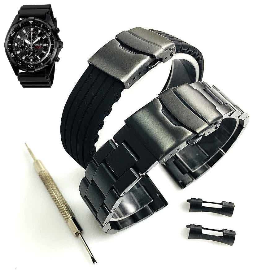 Steel Silicone Black Replacement Watch Band Fits UK Ubuy