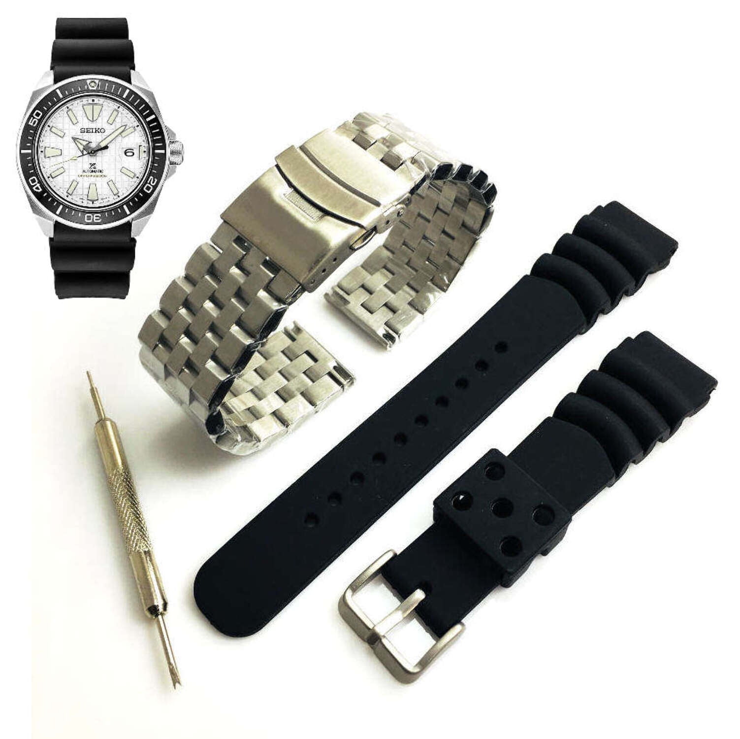 Ubuy Seiko Replacement Watch Bands Replacement Steel And Leather
