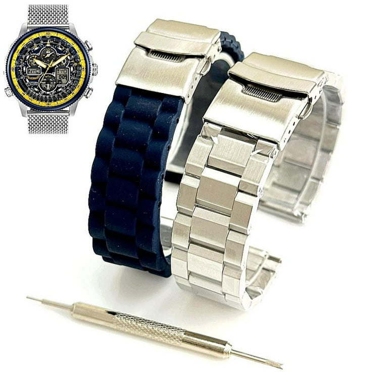 Steel Silicone Watch Band Citizen Promaster Navihawk A-T JY8031
