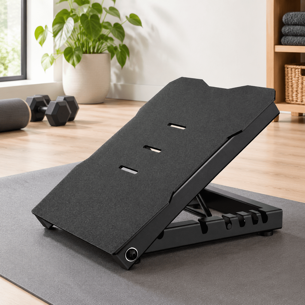 Steel Slant Balance Board, Black, 17.05 x 13.43 x 1.65 Inches, 600 Lbs ...
