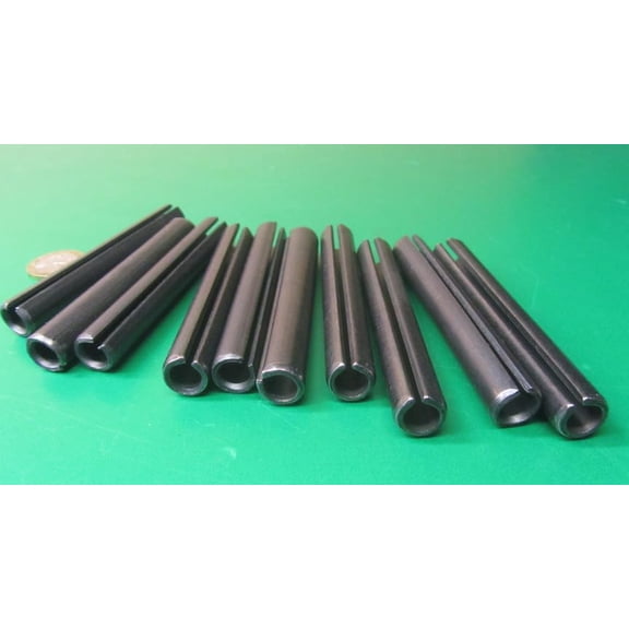 Steel Slotted Spring Pins, 1/2" Diameter x 3.50" Length, 10 pcs.$$Hardware