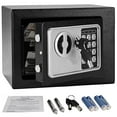 thumbnail image 1 of Steel Small Security Safe Fireproof Waterproof Safe with Keypad Lock and Keys, 0.2 Cubic Feet Burglary Digital Security Safe Box for Cash Money Jewelry Document Cabinet Safe Home o, 1 of 7