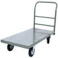 thumbnail image 1 of Steel Smooth Deck Flatbed Hand Truck 24"x48" - 2000Lb Heavy Duty Dolly Cart with Wheels, Dark Gray, 1 of 10