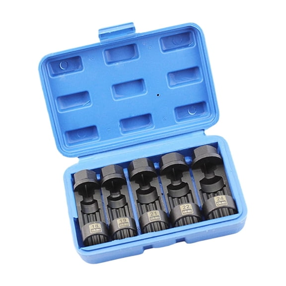 Steel Socket Set for Shock Absorbing Nut Compatible Manual Pneumatic Tools 16-24mm