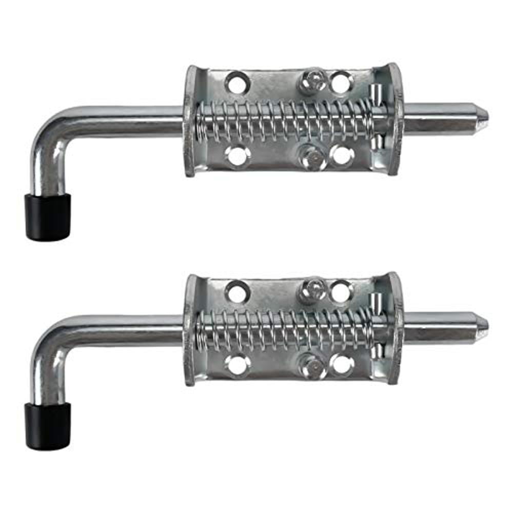 Steel Spring Pin Latch Lock Assembly 1/2" 2 Pack Spring Bolt Latch for Utility Trailer Gate