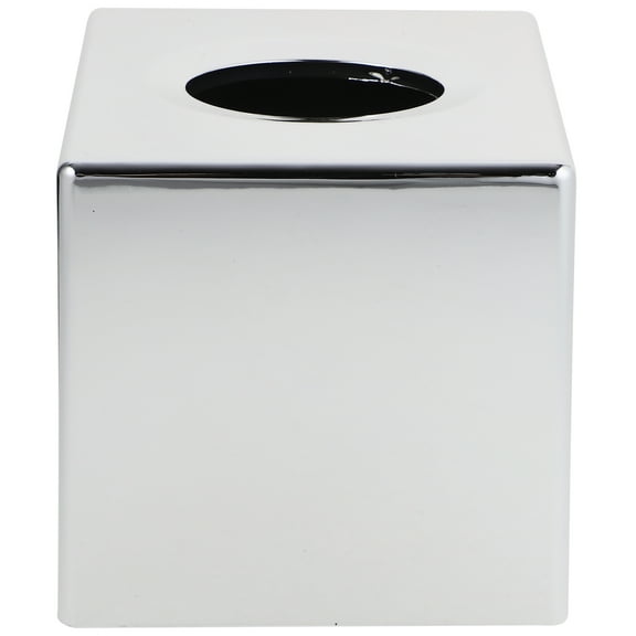 Eease Steel Square Tissue Box Cover for Bathroom Vanity or Night Stand