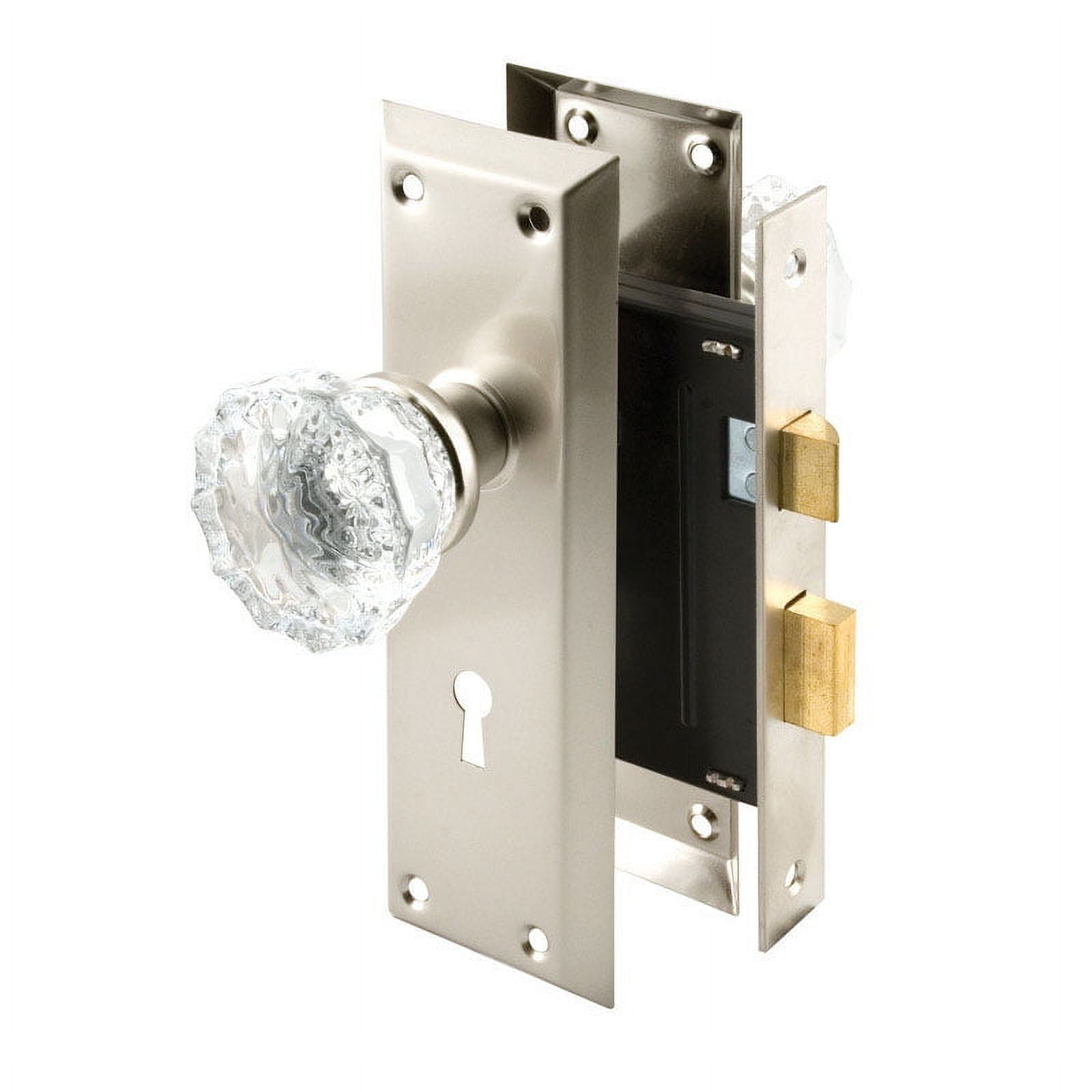 Steel Stain Nickel with Glass Knob Interior Door Lock Walmart