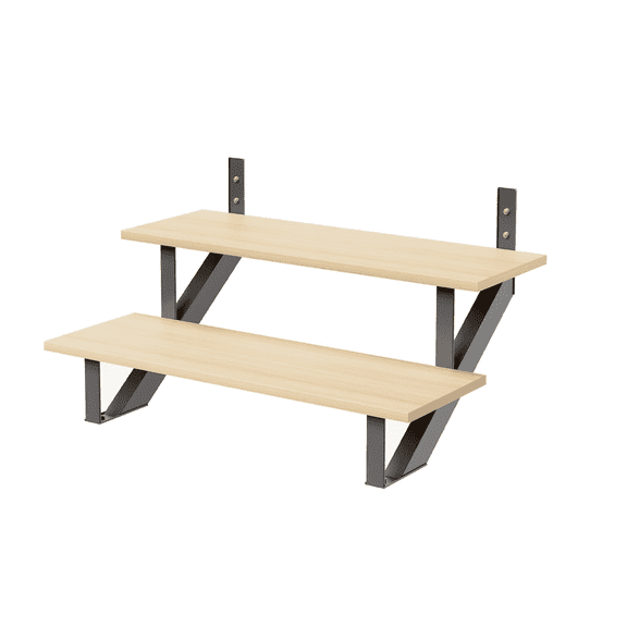 Steel Stair Riser 1-7 Step Stair Stringer for Deck Height 42.5in,MAX Load Capacity:500lbs,2pcs
