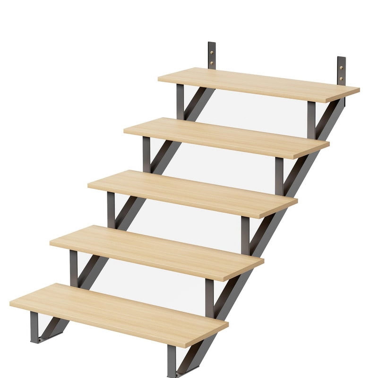 Steel Stair Riser 2 Pack, 5 Step Stair Stringer for Deck Height 42.5 in ...