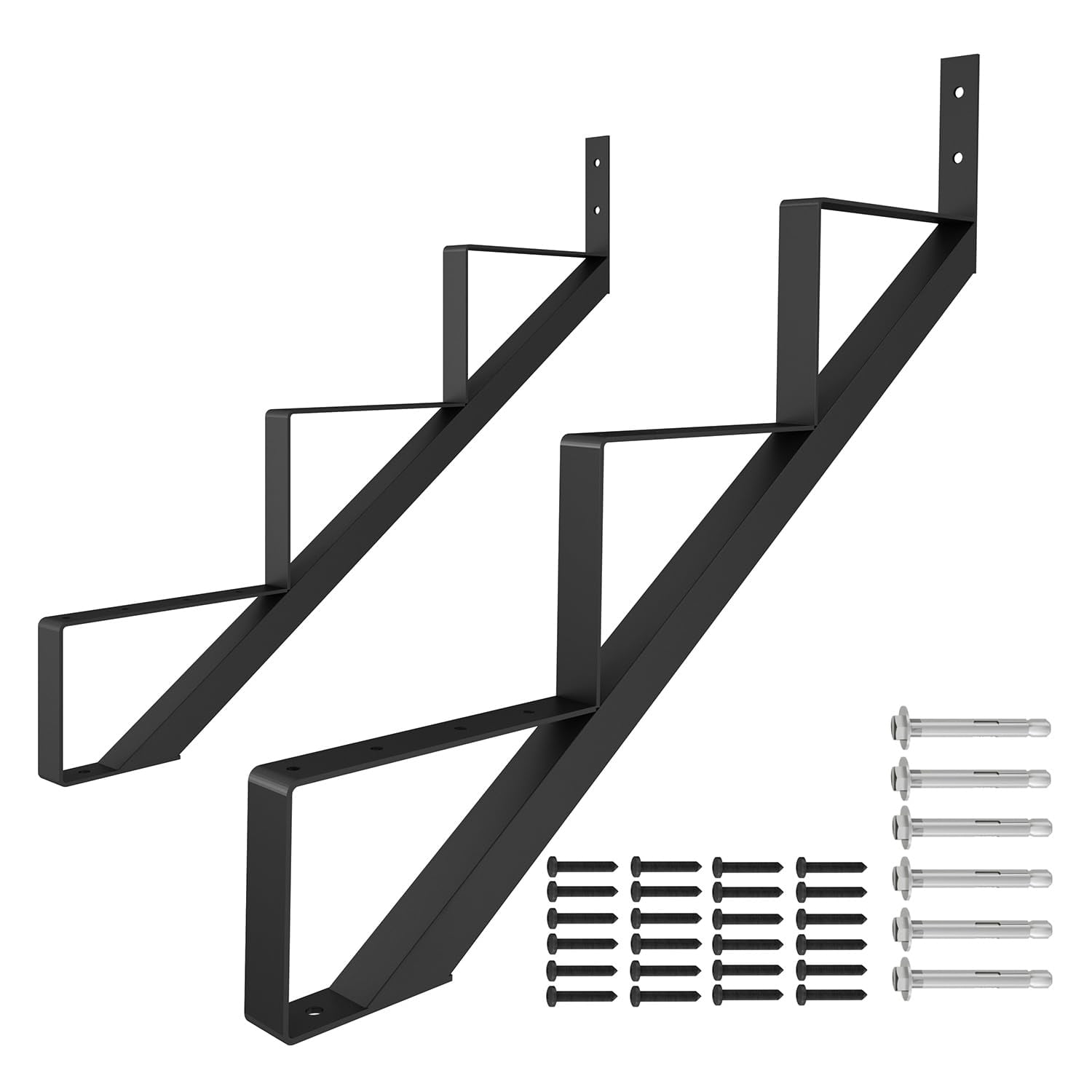 Steel Stair Riser 3 Step Stair Stringer for Deck Height 28in,Powder ...