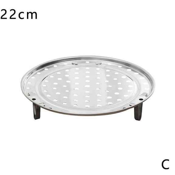 Steel Steaming Rack with Removable Legs for Most Pots and Pans, 18-26 Cm Diameter, Silver
