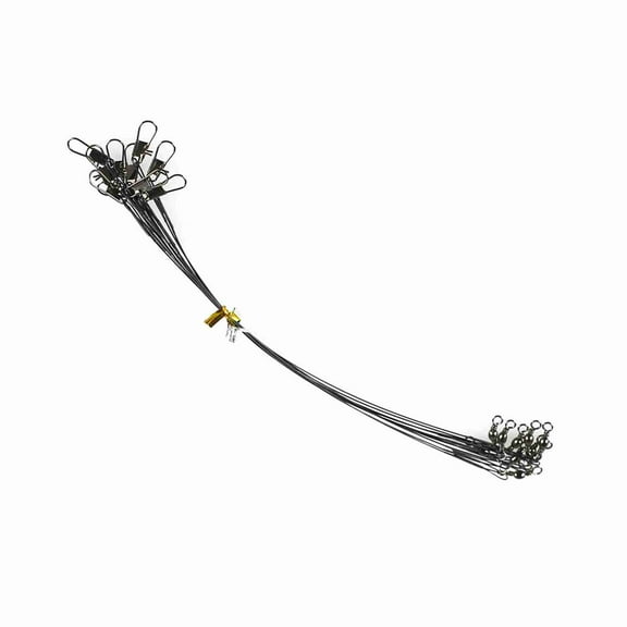 Steel Steel Leader Fishing 20pcs Wire Leaders Heavy Duty Fishing High Strength Fishing Leaders With Swivels And Snaps Black/Red/Green