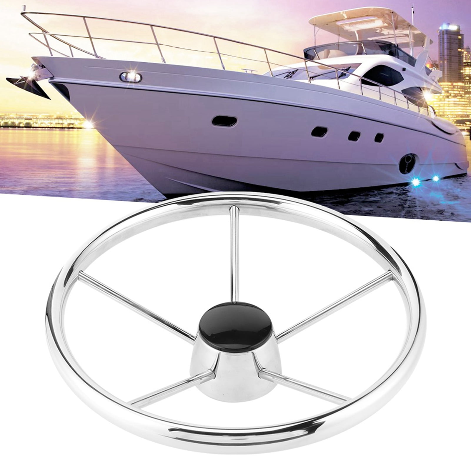 Steel Steering Wheel, Boat Steering Wheel Knob Design Stainless Steel 5