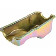 Steel Stock 260-289-302 Front Sump Oil Pan for 1965-1987 Ford V8, Zinc