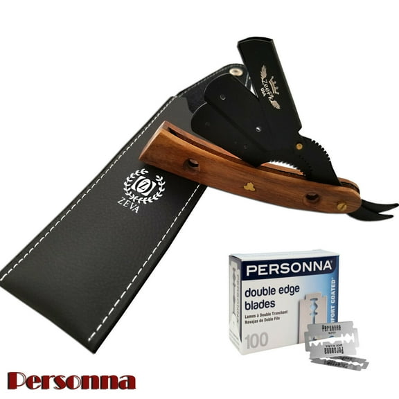 Steel Straight Razor w/ Wooden Handle USA BARBER SAFETY RAZOR SHAVETTE RASIEREN