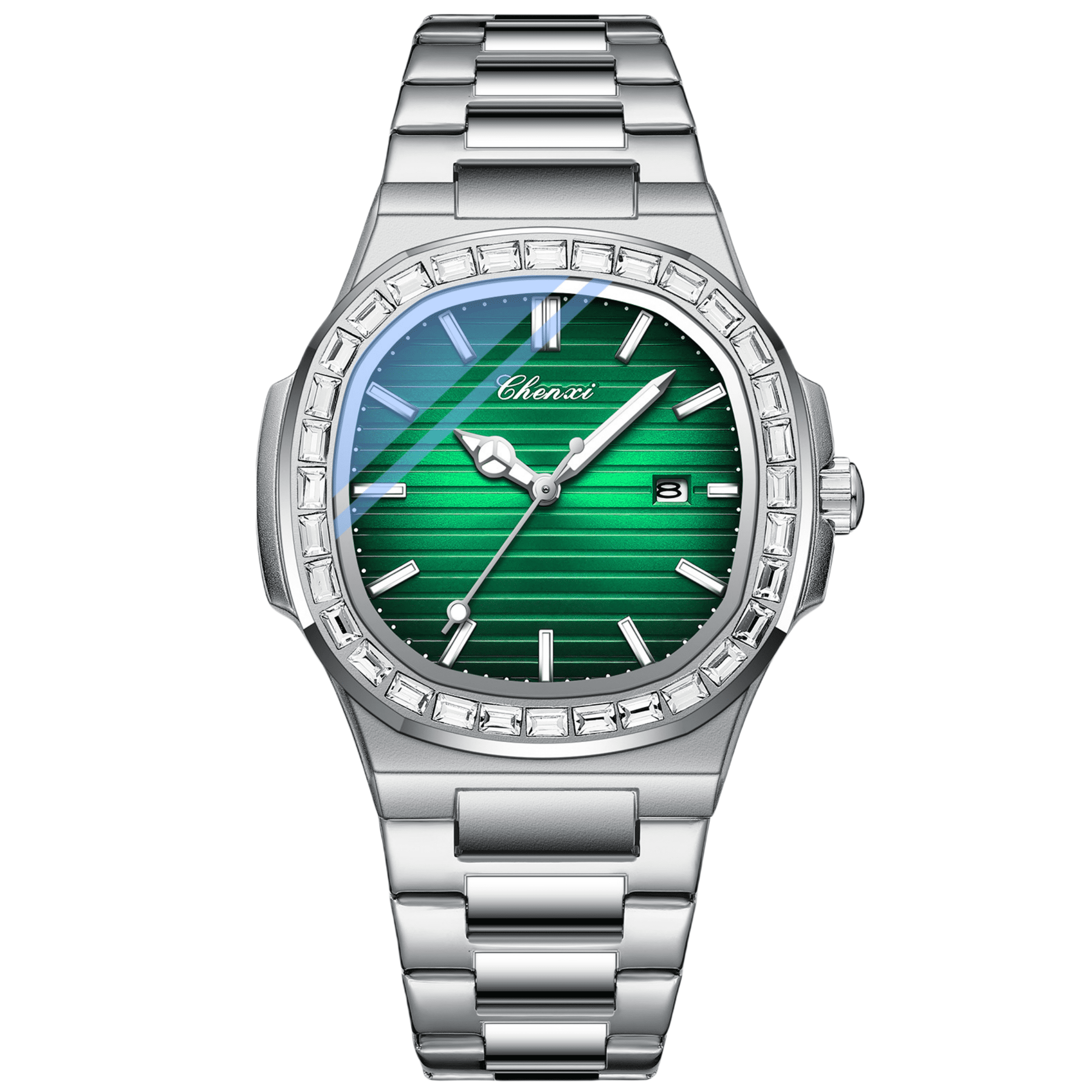 Fashion Men's Watch Steel Band Large Dial Quartz Wrist Watch
