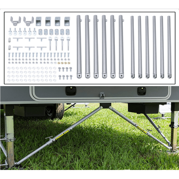 Steel Strong Arm Wheel Jack Stabilizer Kit for Standard 5th Wheel Kit 191023