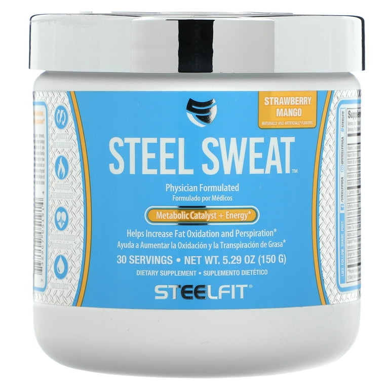 SteelFit, Steel Sweat, Metabolic Catalyst + Energy, Strawberry Mango