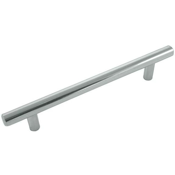Steel T - Bar Pull - Polished Chrome - 128 mm