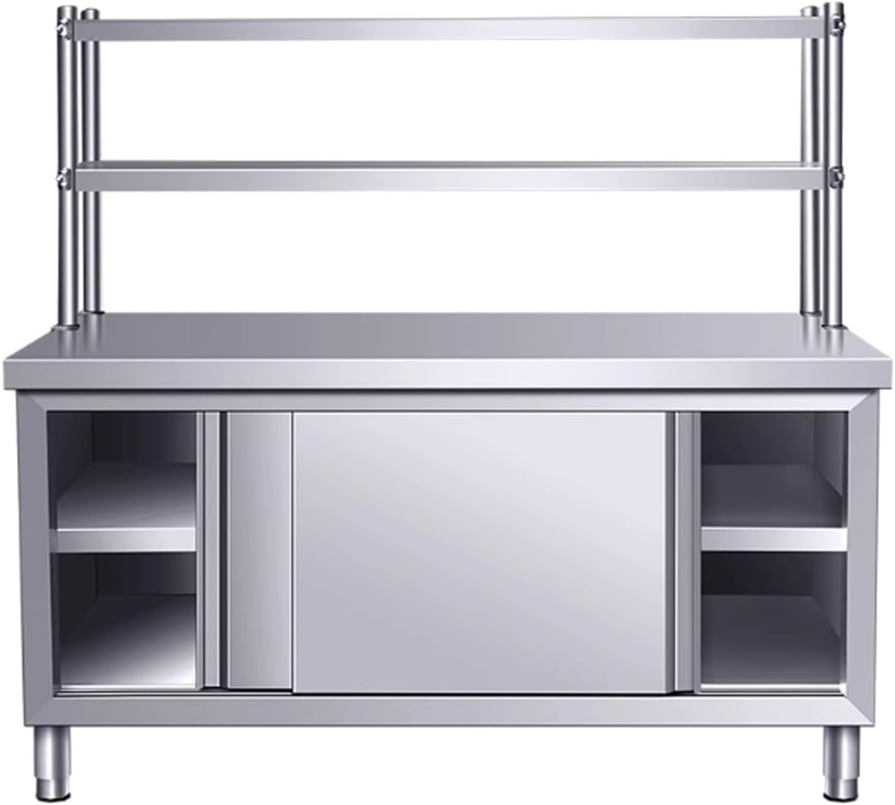 Steel Table With Cabinet,kitchen Work Table With Storage,Stainless ...