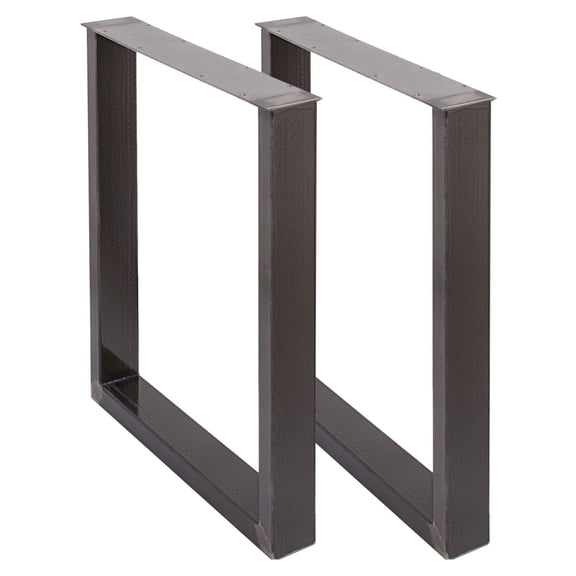 Steel Table Legs (2-Pack) 28'' Height, 23'' Wide, Heavy Duty 3.1'' Square Black Metal Legs for Dining Tables, Desks & DIY Projects