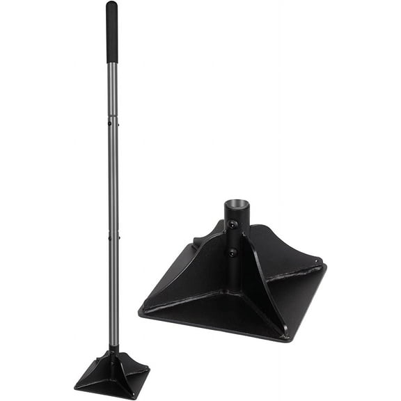 Steel Tamper 48 inch Steel Handle 10"x10" Garden Tamper with Rubber Grip for Laborsaving All-Steel Tamper Heavy Duty Ideal Tool for Leveling Ground Installing pavers and Repairing Blacktop