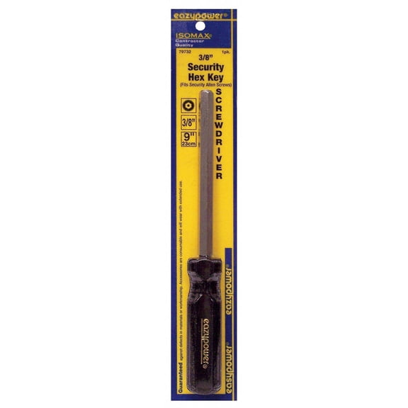 Security Hex Screwdriver,3/8 In