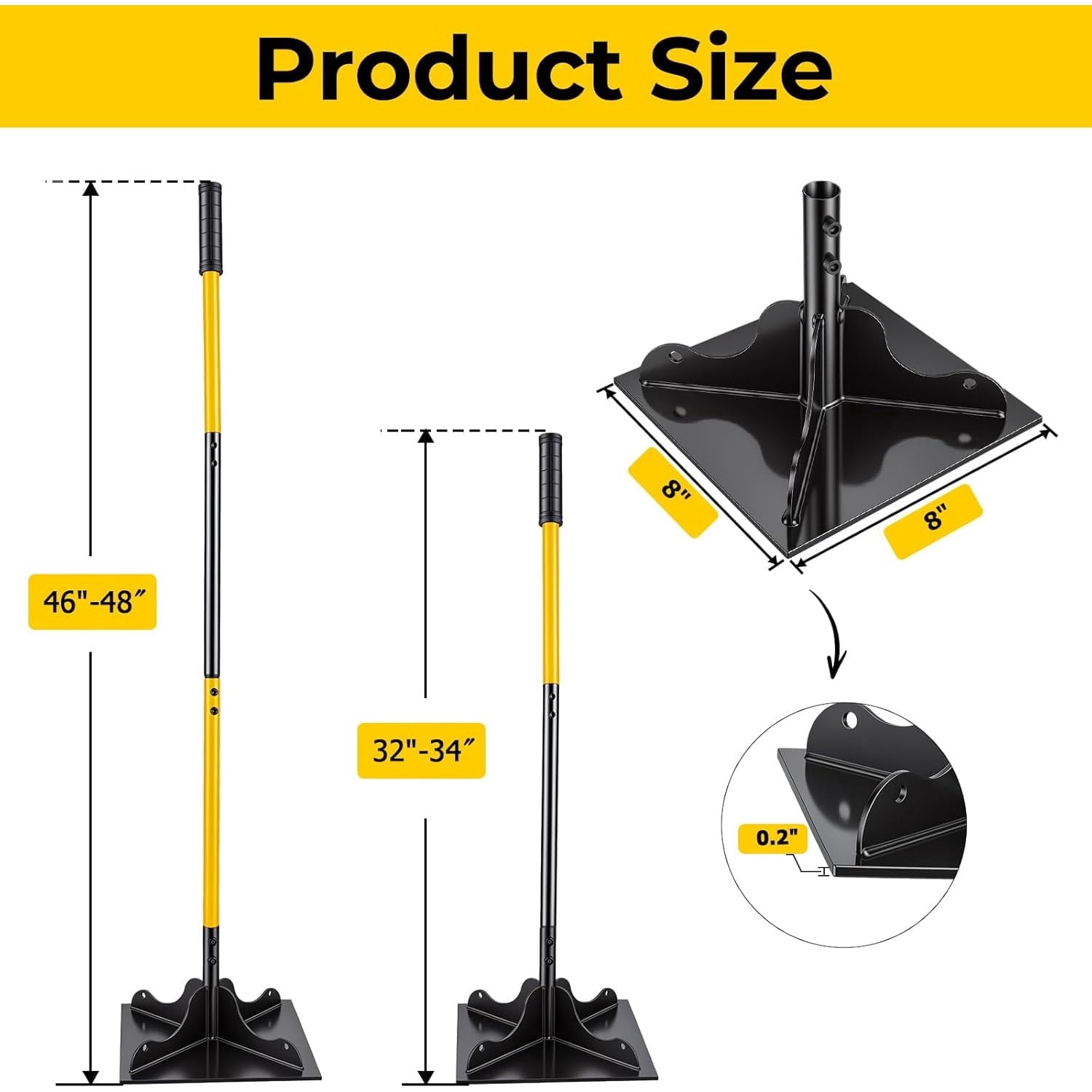 BroPick shop Steel Tamper Tool with 48