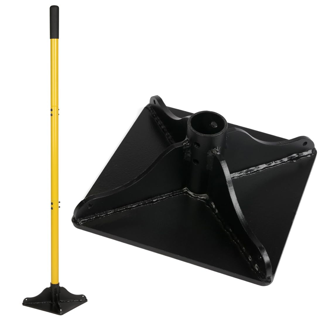 Steel Tamper Tool Landscaping with 48inch Steel Handle8"x8" Garden