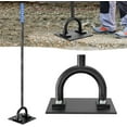 Steel Tamper with 48 inch Steel Handle 8"x8" Garden Tamper with Rubber