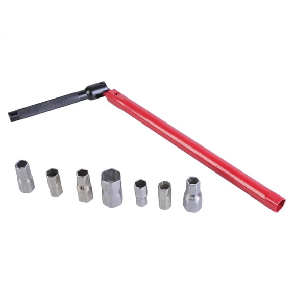 Steel Tap Tool for Sink Nut Assembly Includes 7 Replacement Heads Stand Tap Nut Wrench Basin Wrench Installation Tool