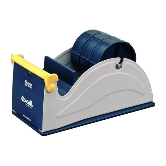 Steel Tape Dispenser - EX-17 Desktop Cutter - 3" Wide - Padded Base - Blue/Grey