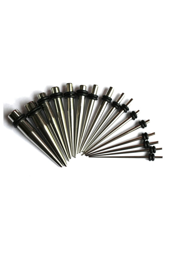 Steel Tapers EAR STRETCHING KIT 0g-14g -8 PAIRS
