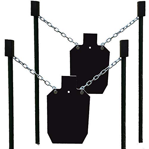 Steel Target Hanger, Tpost Hanging AR500 / A36 Chain Mounting Kit 2