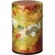 Steel Tea Caddy Can for Tea Leaf 3.5 oz 100 g Grace Brown