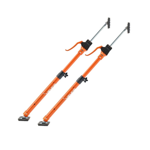 Steel Telescopic Cabinet Support Pole 2 Pack Adjustable 25.4 to 45.3 Inch Quick Support Rod 220 lbs Capacity for Cabinet Installation Drywall Lifting Cargo Bars