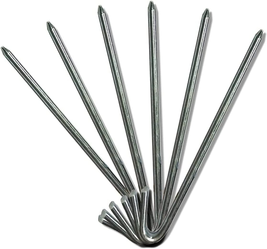 Steel Tent Stakes Heavy Duty Ground Stake, Metal Stakes to Anchor