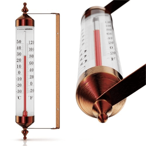 Steel Thermometer Indoor/Outdoor Waterproof Decorative (Adjustable Angle)$$Garden & Patio