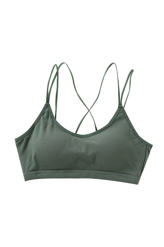 Steel Thin Shoulder Straps with Beautiful Back Tube Top, Chest Wrap Steel Sling Bra with Chest Pad Underwear for Daily/Party, Spring/Summer/Autumn