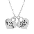 thumbnail image 1 of Steel Time I'm Yours For Keeps Heart Pendant Necklace, 1 of 1