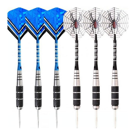 Steel Tip Darts Barrel Aluminum Shafts Professional - Set Total 6PCS H1X9
