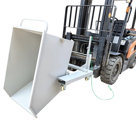 Steel Tipper Bin Large Forklift Dumpster Self Dumping Hopper 0.5 Cubic Yard